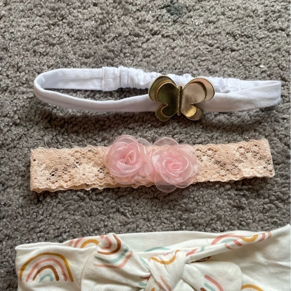 Set Of 4 Pastel Infant Toddler Girls Headbands